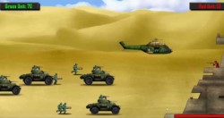 Tanks and helicopters attacking a base