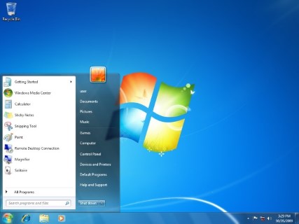 Image of the Windows 7 desktop