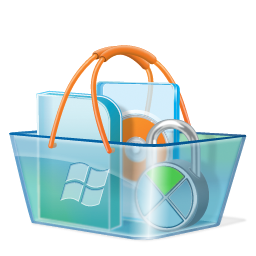 Windows Vista Icon of a basket containing multiple objects