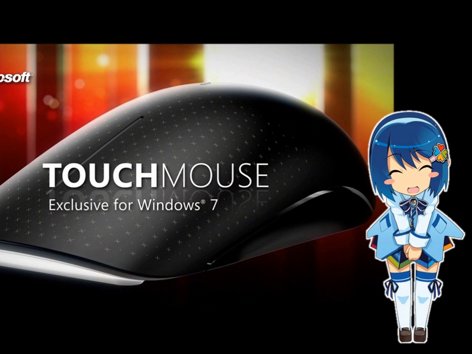 Madobe Nanami presenting the Touch Mouse